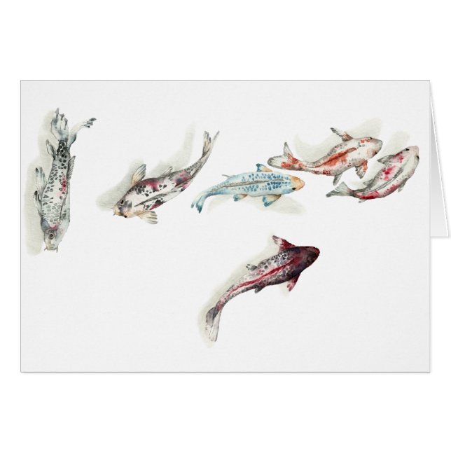 Aquarelle Koi Fish (Devant horizontal)