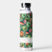 Aquarelle Koi & Lys d'eau Nom Bouteille d'eau (Plage)