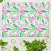 Aquarelle La Rosa Motif Floral Serviette de cuisin (Plié)