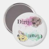 Aquarelle Labrador Rétriever aimant lave-vaisselle (Recto/Verso)