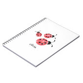 Aquarelle Ladybug Carnet Spiral personnalisé (Côté gauche)