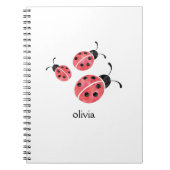 Aquarelle Ladybug Carnet Spiral personnalisé (Devant)