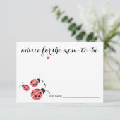 Aquarelle Ladybug Conseils pour la carte Baby show (Debout devant)