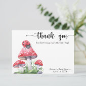 Aquarelle ladybug - merci baby shower (Debout devant)