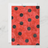 Aquarelle Ladybug printemps Invitation d'anniversa (Dos)