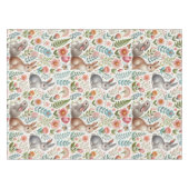 Aquarelle Lapin Lapin Tablette Flore Nappe (Devant (Horizontal))
