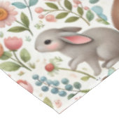 Aquarelle Lapin Lapin Tablette Flore Nappe (Angle)