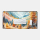 Aquarelle Larches dorées et vallées colorées (Clavier et souris)