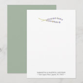 Aquarelle Lavande Cartes pour notes personnalisés (Devant / Derrière)