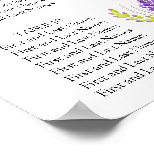 Aquarelle Lavande et tableau de sièges fleuris ver (Coin)