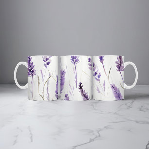 Aquarelle Lavande Florale Café Mug