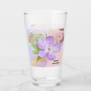 Aquarelle lavande verre de design floral