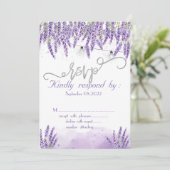 Aquarelle Lavander String Lights Invitation (Debout devant)