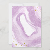 Aquarelle Lavender Gold Faire-part de mariage (Dos)