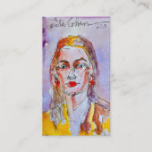 Aquarelle Laver Cartes de visite Pop moderne Abstr (Devant)