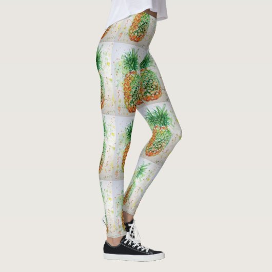 Aquarelle Leggings ananas (Droite)