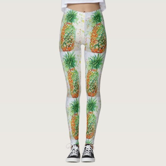 Aquarelle Leggings ananas (Devant)