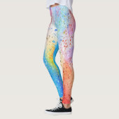 aquarelle leggings motifs abstraits (Gauche)