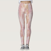 Aquarelle Leggings rose et or (Devant)