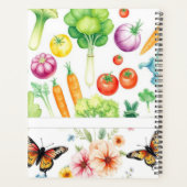 Aquarelle légumes fleurs jardin personnel (Dos)