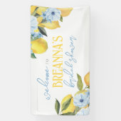 Aquarelle Lémérite et Fleur Vinyle Bannière de bie (Verticale)