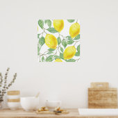 Aquarelle Lemon Cuisine Décor Art Poster (Cuisine)