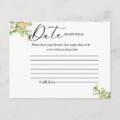 Aquarelle Lemon date nuit idées Conseil Carte (Devant)