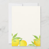 Aquarelle Lemon Été Douche nuptiale invitation (Dos)
