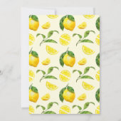 Aquarelle Lemon Invitation d'anniversaire (Dos)