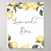 Aquarelle Lemon Lemonade Bar Poster (Devant)