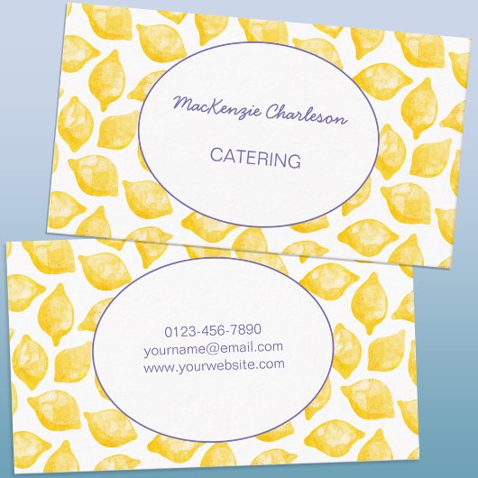 Aquarelle Lemons Carte de visite de restauration