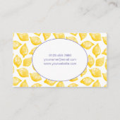 Aquarelle Lemons Carte de visite de restauration (Dos)