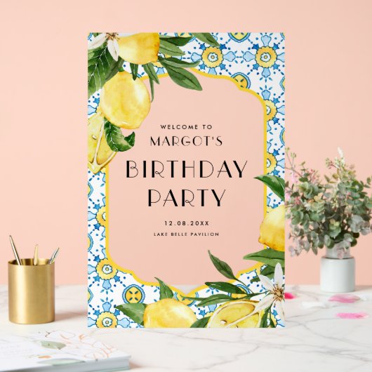 Aquarelle Lemons et Carrelage marocain Anniversair (Mariage)