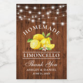 Aquarelle Lemons Lumières bois Mini Étiquettes bou (Étiquettes simples)