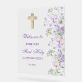 Aquarelle Lilac Fleurs Première communion Accueil (Angle)