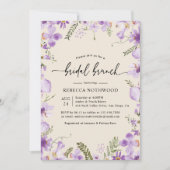 Aquarelle Lilac Florals Nuptiale Brunch Invitation (Devant)