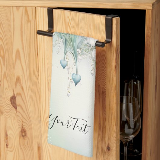 Aquarelle Lily de la Vallée Serviettes de cuisine (Pliage en tiers)