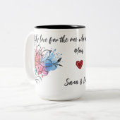 Aquarelle Lily Floral Mug pour maman (Devant gauche)