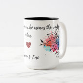 Aquarelle Lily Floral Mug pour maman (Devant droit)