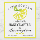 Aquarelle Limoncello Étiquette Pour Une Bouteille  (Étiquettes simples)