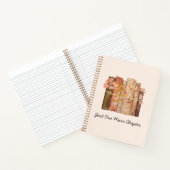 Aquarelle Livre Fleur Brown Pink Reading Citation (Intérieur)