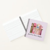 Aquarelle Livre Fleur rose violet citation de lect (Intérieur)