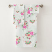 Aquarelle Llama est à la menthe (En situation)