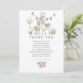 Aquarelle Llama thème Baby shower Merci (Debout devant)