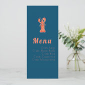 Aquarelle Lobster Crawfish Menu nautique (Debout devant)