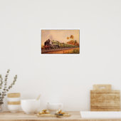 Aquarelle  locomotief King Arthur Poster (Keuken)