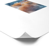 Aquarelle Locomotive Train AI Art Poster (Coin)