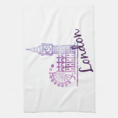 Aquarelle Londres Big Ben Serviette de cuisine - b (Vertical)