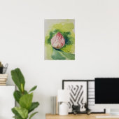 Aquarelle Lotus Poster (Bureau à domicile)