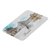 Aquarelle Louvre Magnet - Paris France Travel (Côté Gauche)